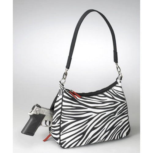 Concealed Carry Basic Hobo Handbag Zebra